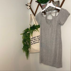 Charlotte Russe Gray Short Sleeved Dress XS